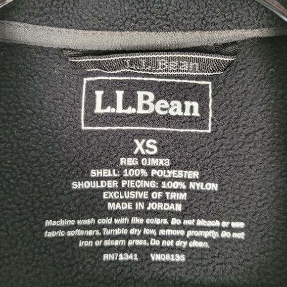 L.L. Bean Size XS Polartec Vest Stretch Fleece Zip Pockets Black Gray - Picture 12 of 12